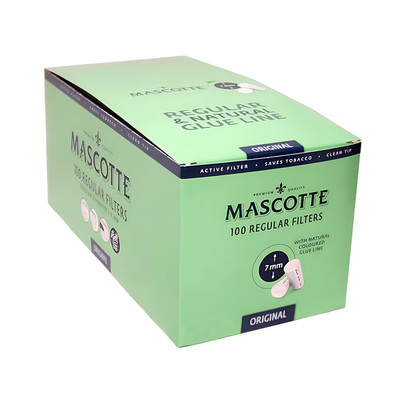 Mascotte Original Regular 5.3 mm Paper-Wrapped Filter Tips – 10 zakjes à 100 stuks