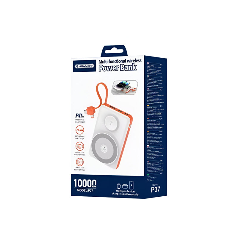 10,000 mAh Wireless charger for iPhone and iWatch -Jellico P37