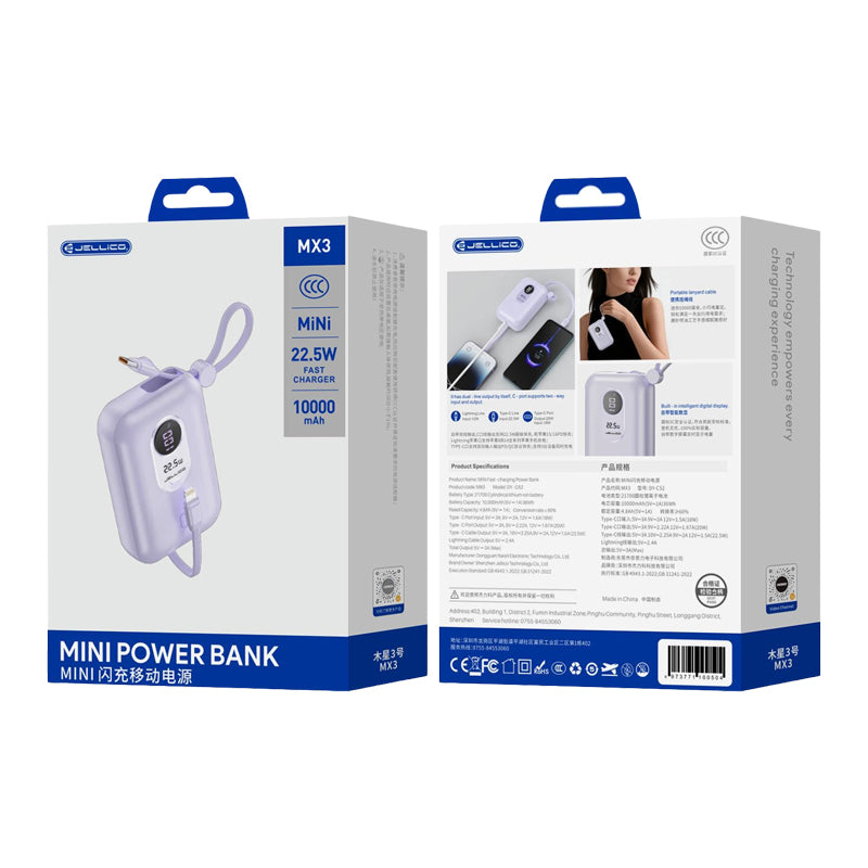 Jellico Powerbank MX3 – Paars