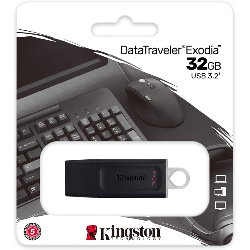 Kingston DataTraveler Exodia 32GB USB 3.2 Flash Drive - Zwart
