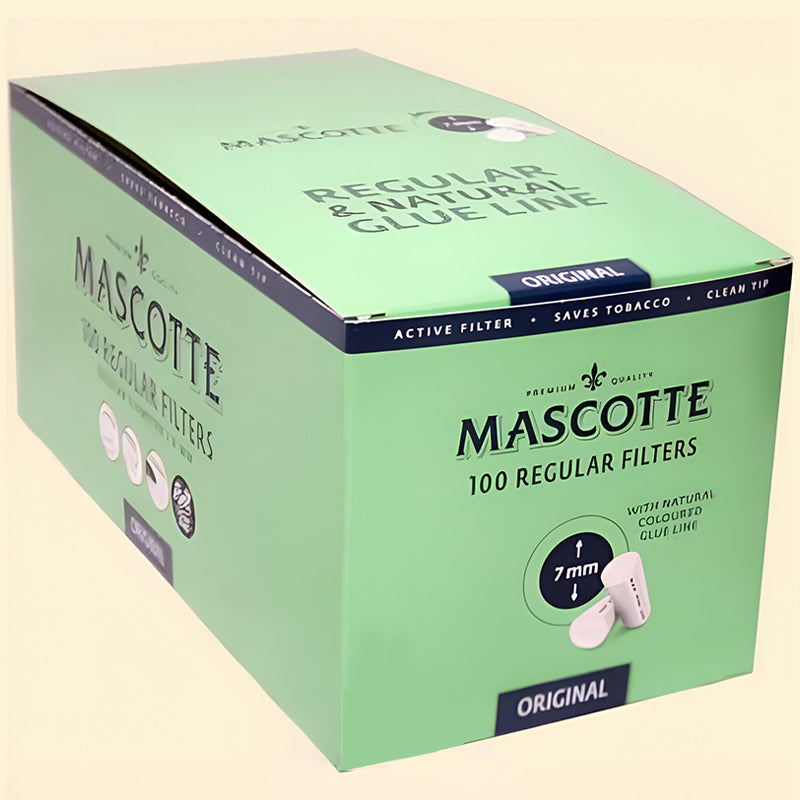 Mascotte Original Regular 7mm Paper Wrapped Filter Tips 10 Bags of 100