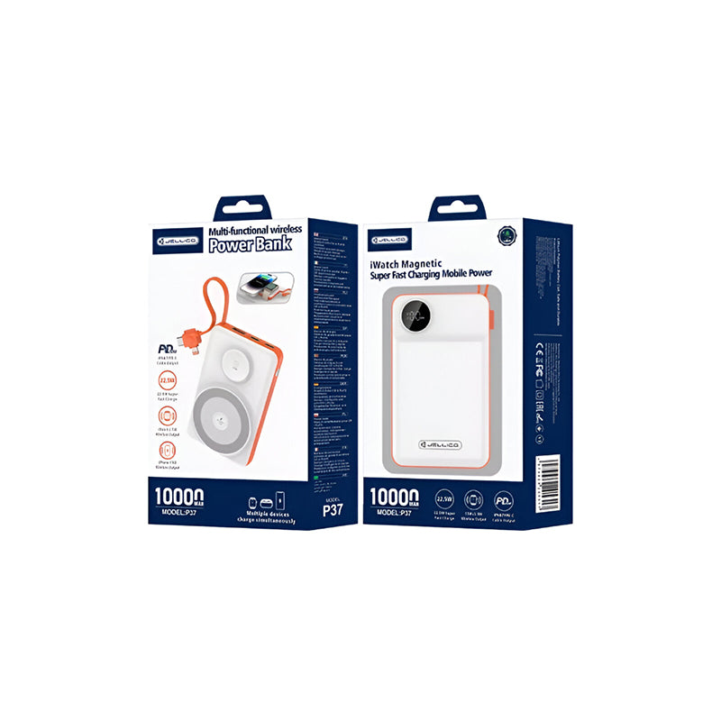 10,000 mAh Wireless charger for iPhone and iWatch -Jellico P37