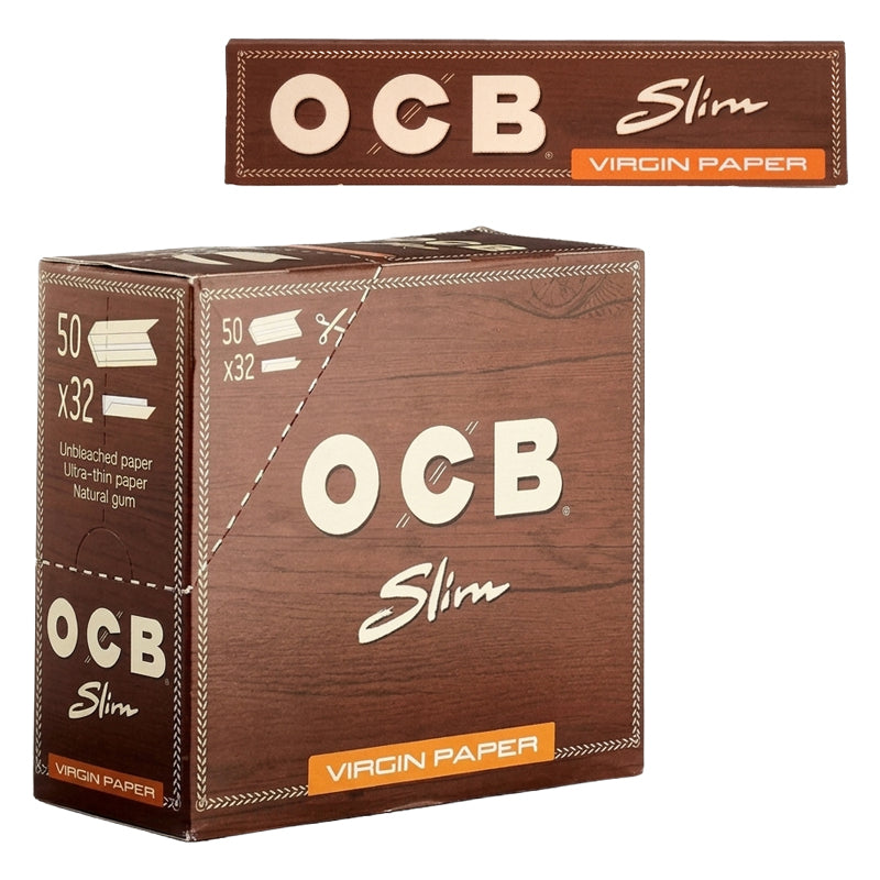 OCB Virgin Slim Vloei + Filtertips – Boekje 32 Vloeitjes