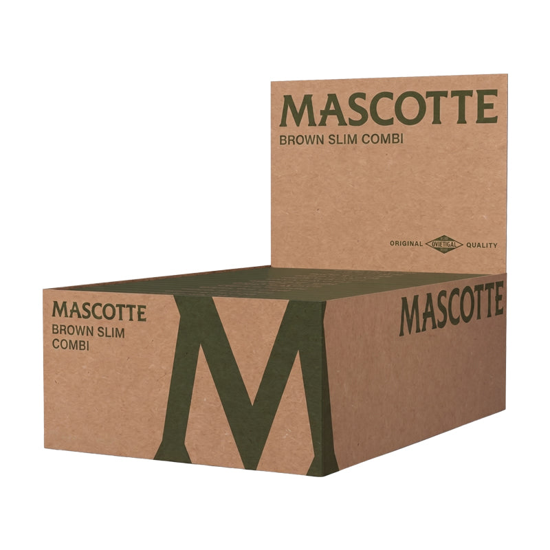 Mascotte Brown Slim Rolling Papers – Premium Slim Rookvloeipapiertjes voor Zelfdraaien