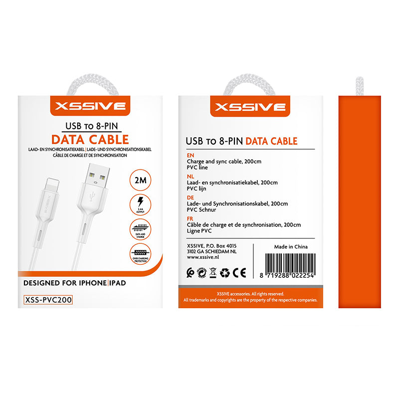 Xssive USB naar iPhone Lightning Kabel – 2 Meter (XSS-PVC200L)