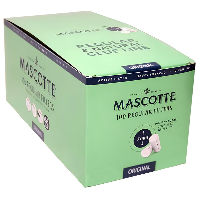 Mascotte Original Regular 7mm Paper Wrapped Filter Tips 10 Bags of 100