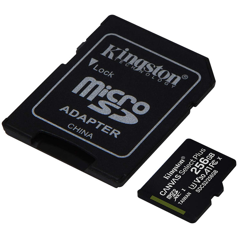 Kingston Canvas Select 256GB MicroSD UHS-I Klasse 10 Geheugenkaart - Hoge Snelheid Opslagoplossing