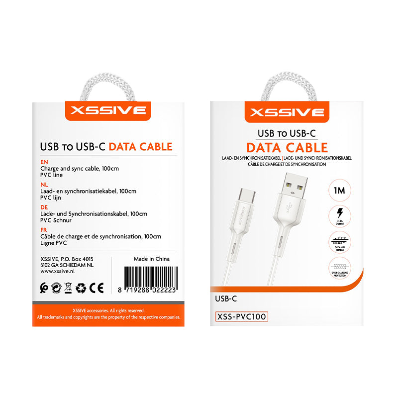 Xssive USB naar Type-C Kabel – 2 Meter (XSS-PVC200C)