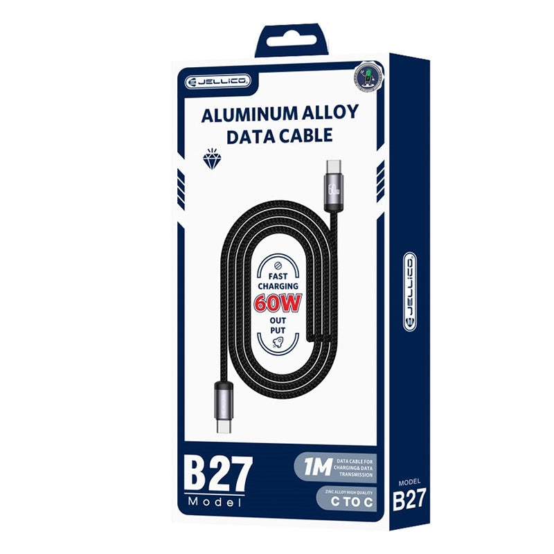 60W PD firm braided oplaad kabel Type C to Type C B27 - Jellico B27