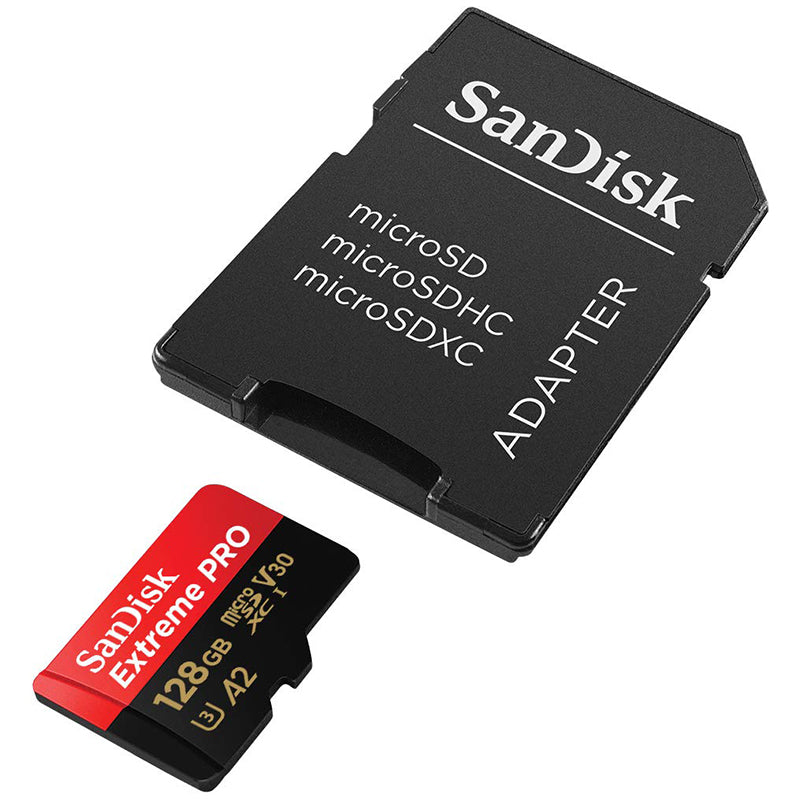 SanDisk Extreme Pro 128GB microSDXC UHS-I Kaart met Adapter - 200MB/s Leessnelheid
