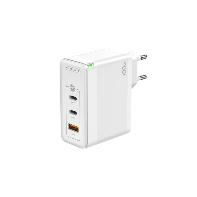 GaN PD+PD+QC 100W ( 3 ports supporting fast charger) -Jellico C118