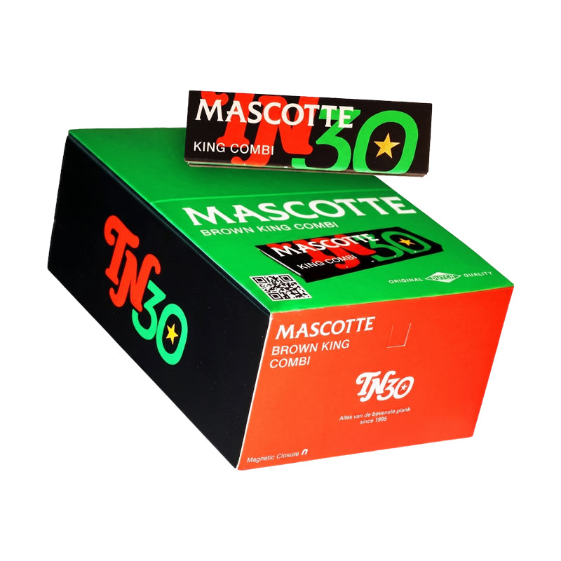 Mascotte Brown King Size Combi – Rolling Papers & Filter Tips Set – Premium Zelfdraai Pakket (King Size)