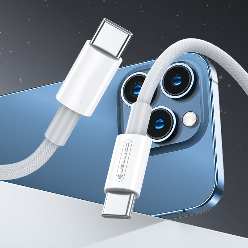 Jellico USB-C naar USB-C PD Kabel 60W – Wit, Model SX6