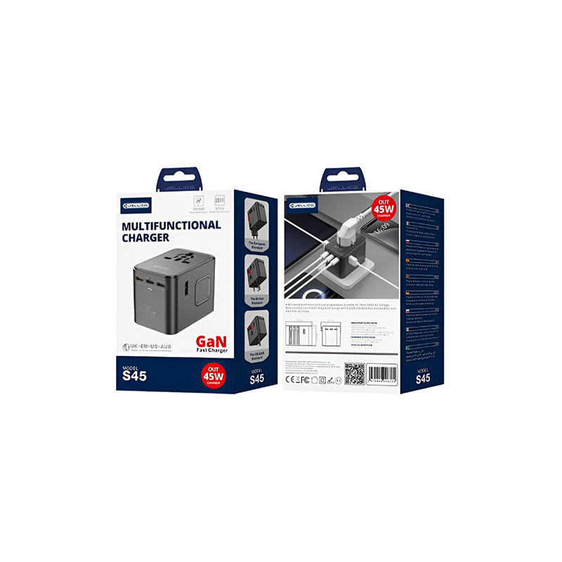 World Travel Adapter. (All in 1, AU, EU, UK, US Plug) - Jellico S45