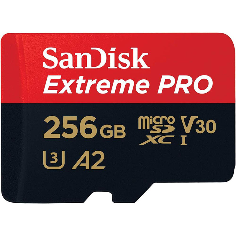 SanDisk Extreme PRO 256GB UHS-I microSDXC Kaart met Adapter - 200MB/s Leessnelheid