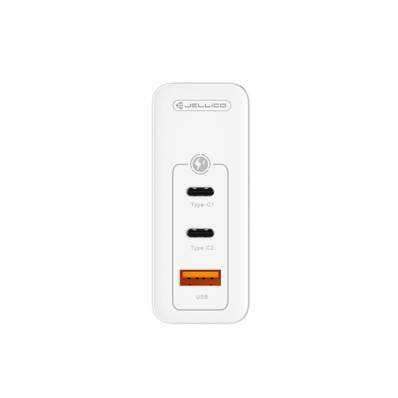 GaN PD+PD+QC 100W ( 3 ports supporting fast charger) -Jellico C118