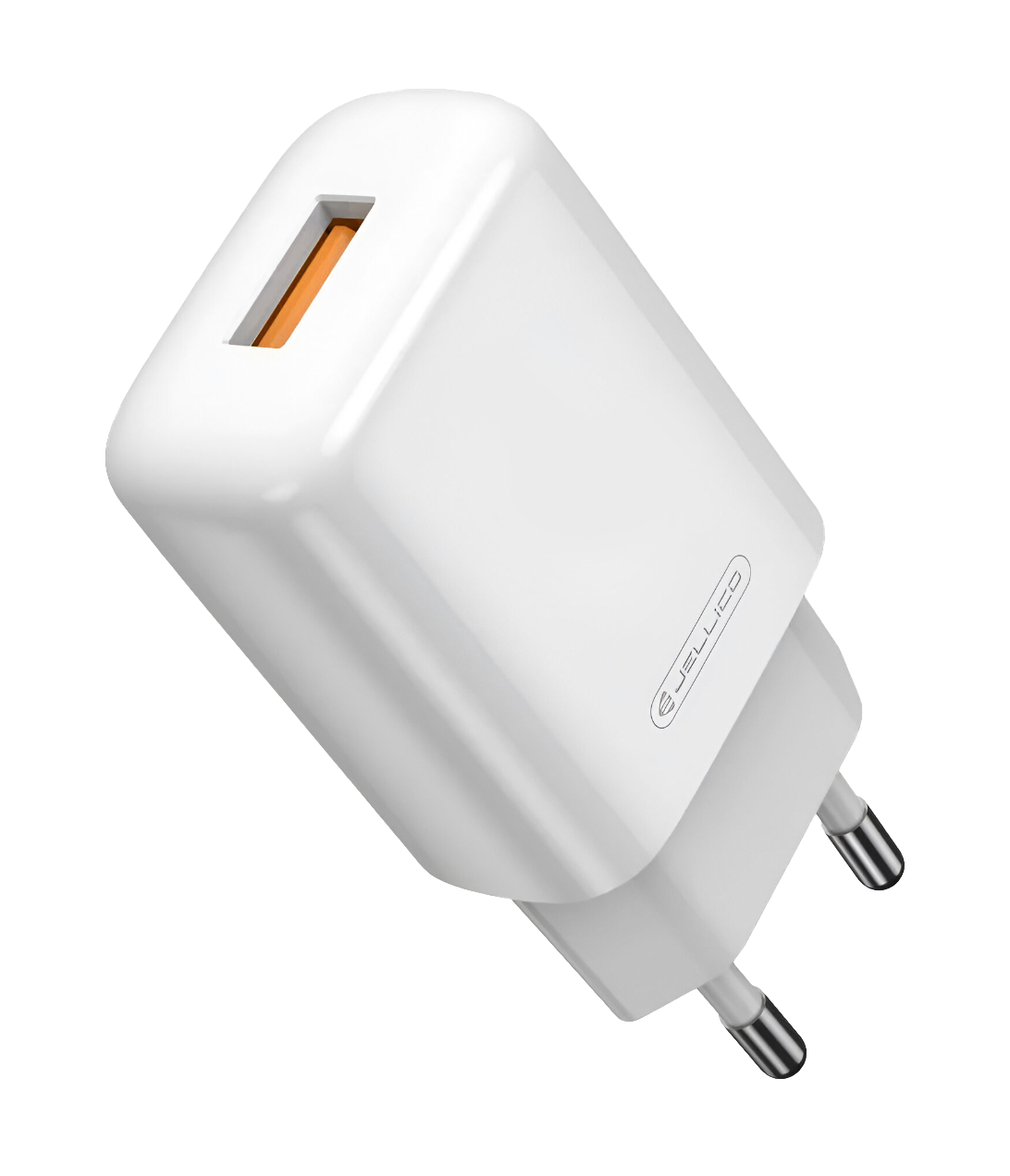 Jellico EU01 Charger Kit – USB-A to USB-C Cable + 12W Adapter | White