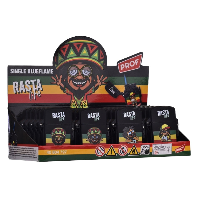 Single Blue Flame Rasta Life Lighter