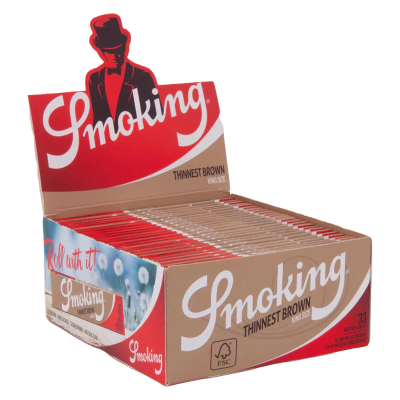 Smoking Thinnest Brown King Size Slim Rolling Papers