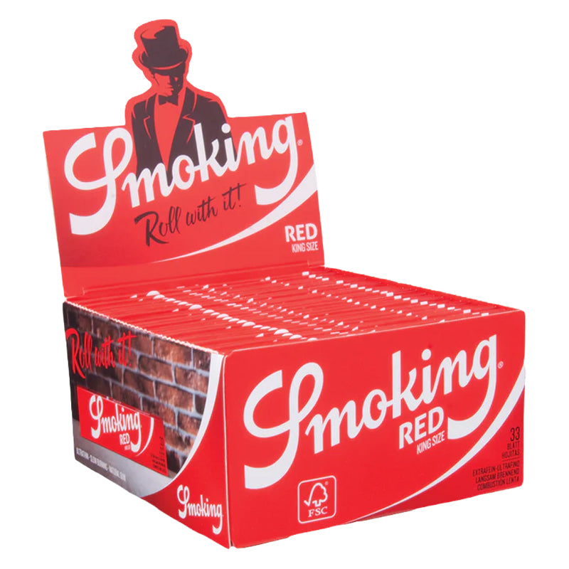 Smoking Red King Size Slim Rolling Papers