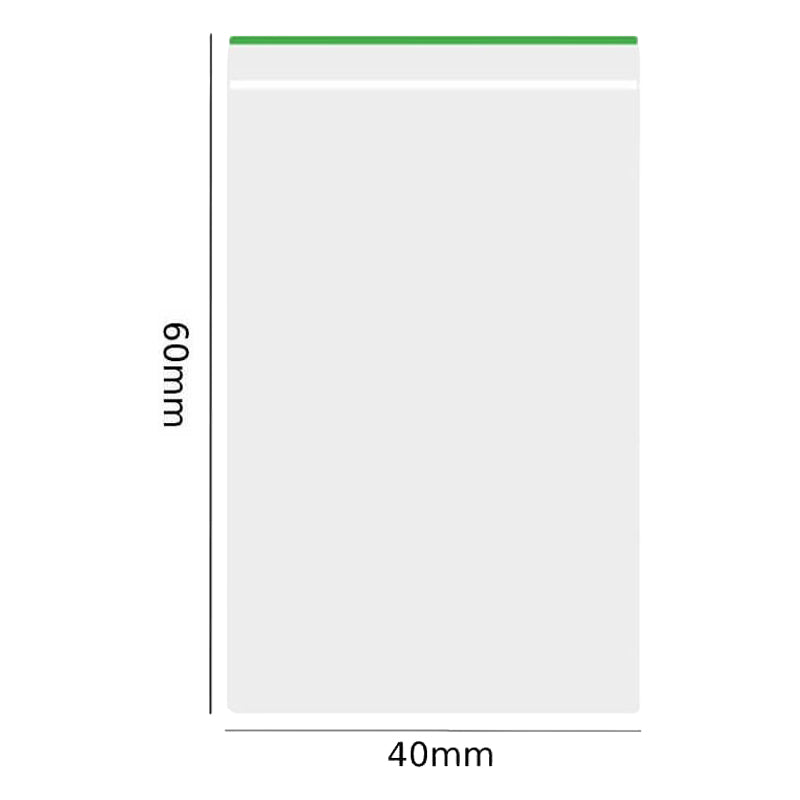 Ziplock zakjes 40x60 mm – Kleine transparante hersluitbare plastic zakjes