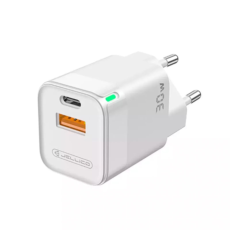Jellico Complete Wall Charger C44 kit 30W – (USB-A en USB-C poorten + Type-C naar Type-C kabel)