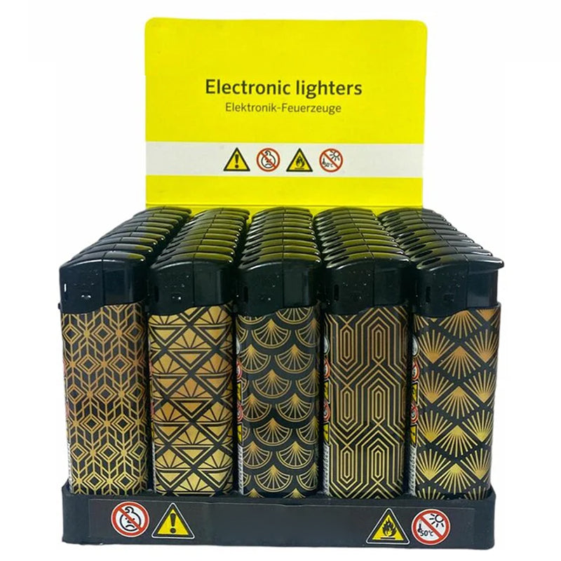 Click Lighters 50 Pieces in Tray Refillable - Vio Deal Electronic Lighter - Unilite Lighters 