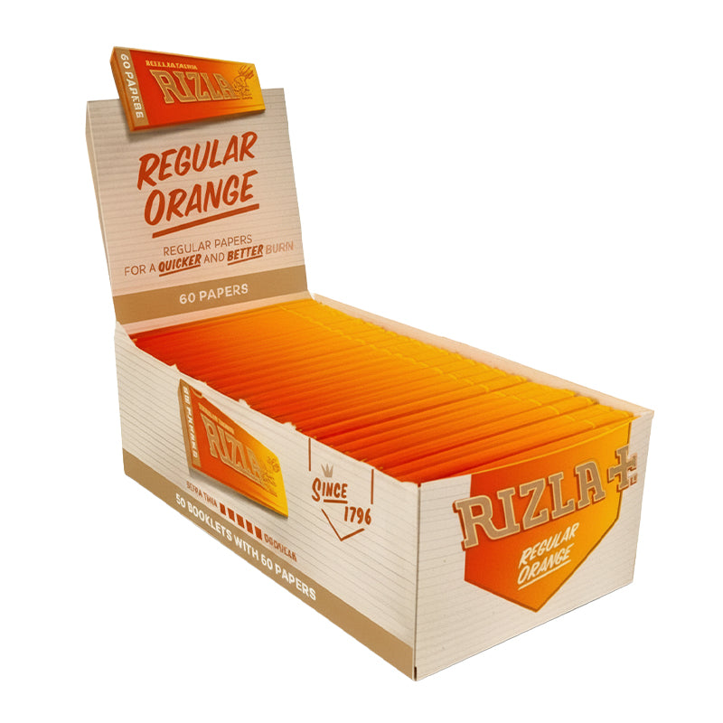 Rizla Oranje Regular Rolling Papers – 50 Boekjes met 60 Papieren