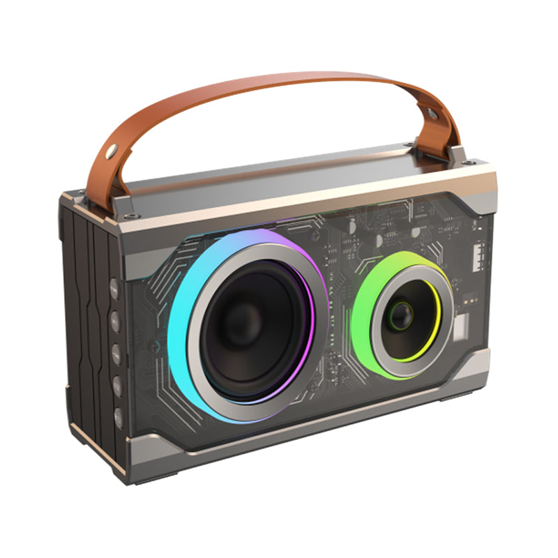 DS5 Draagbare Bluetooth Speaker V5.1 | 10W Bass, AUX/FM/TWS/MicroSD/USB, Handsfree, 5000mAh Batterij – Grijs - Jellico