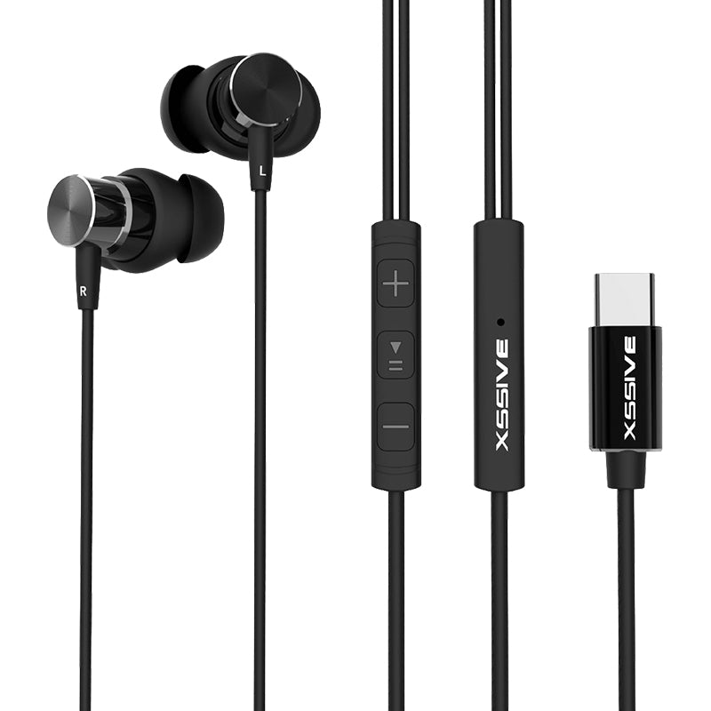 Xssive USB-C In-Ear Stereo Oordopjes – Zwart (XSS-EP20)