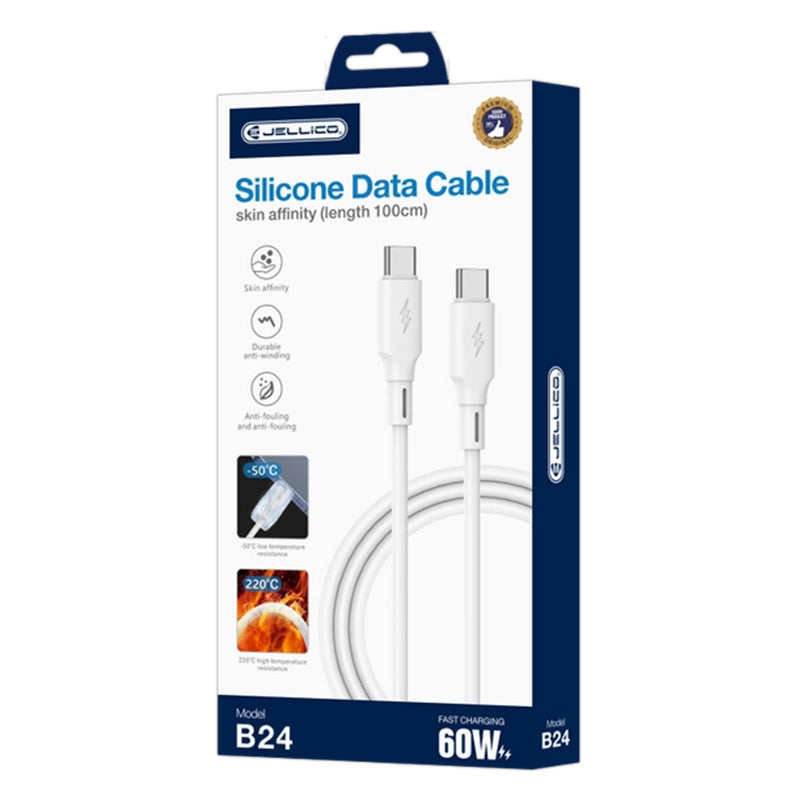 Jellico 100 cm siliconen datakabel – 60W snelladen - B24