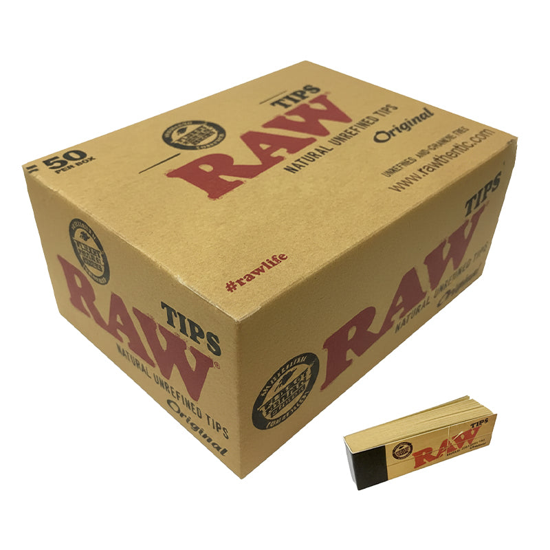 RAW Tips – Natuurlijke, Ongebleekte Filter Tips – 50 Stuks