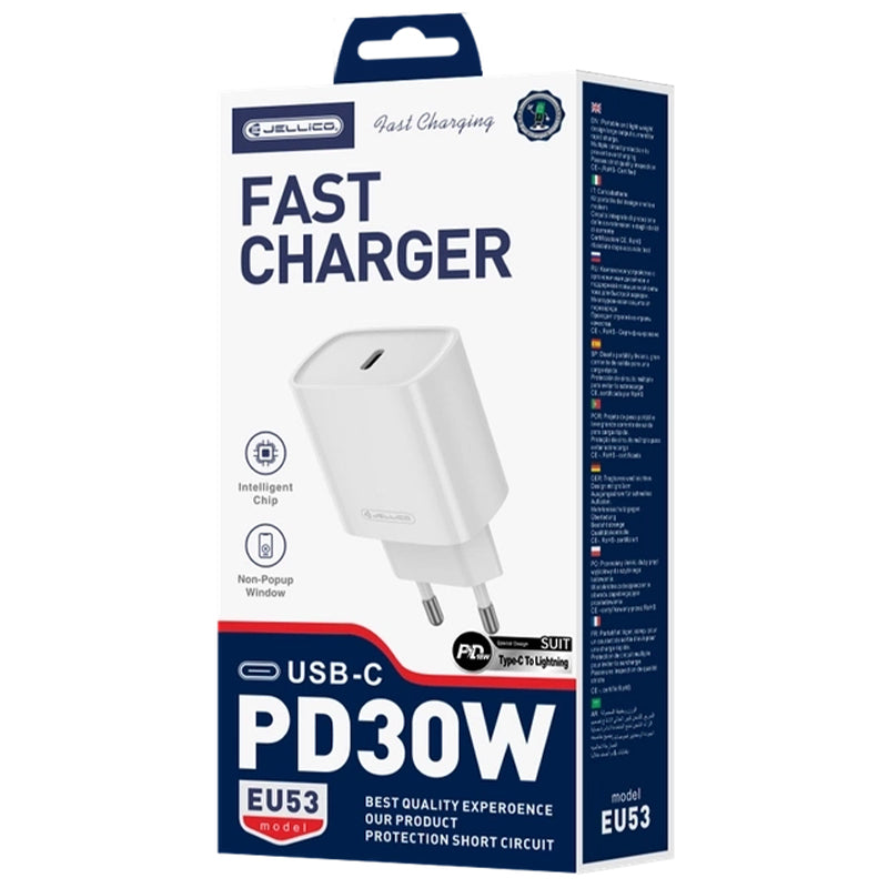 JELLICO Wall Charger EU53 30W PD – (USB-C adaptor)