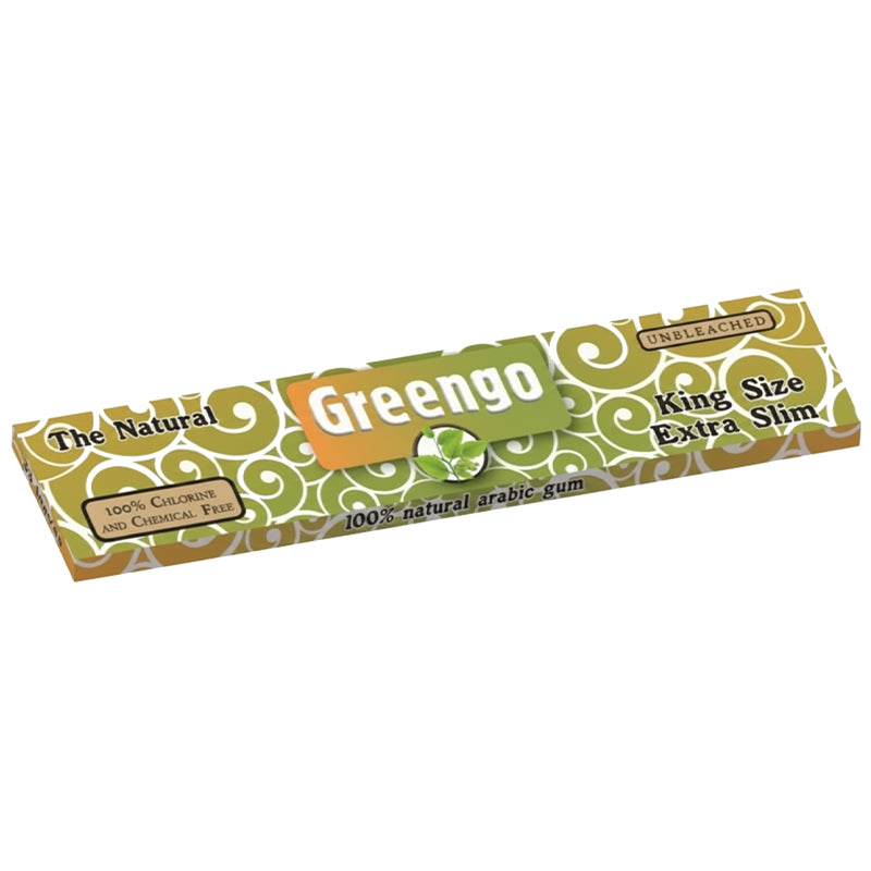 Greengo King Size Extra Slim Rolling Papers - 100% Natuurlijk Arabisch Gum, Ongebleekt en Chemisch Vrij