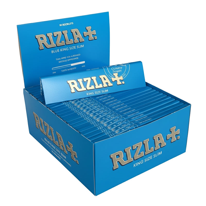 Rizla Blauwe King Size Slim Rolling Papers – 50 Boekjes (Regulier)