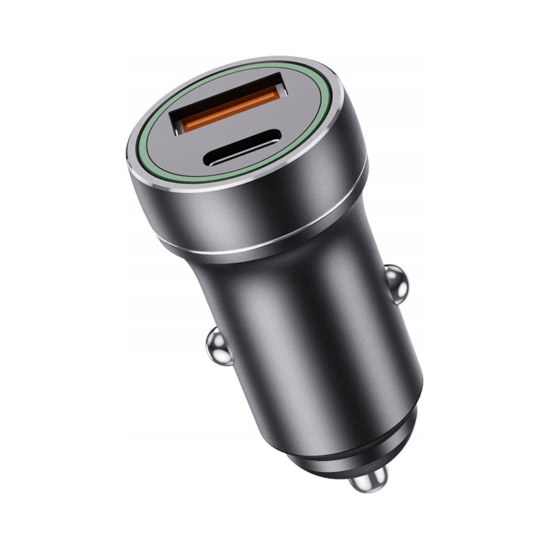 Jellico F4 PD+QC3.0 Premium Fast Car Charger | 20W PD + 18W QC | USB -A + UBB-C